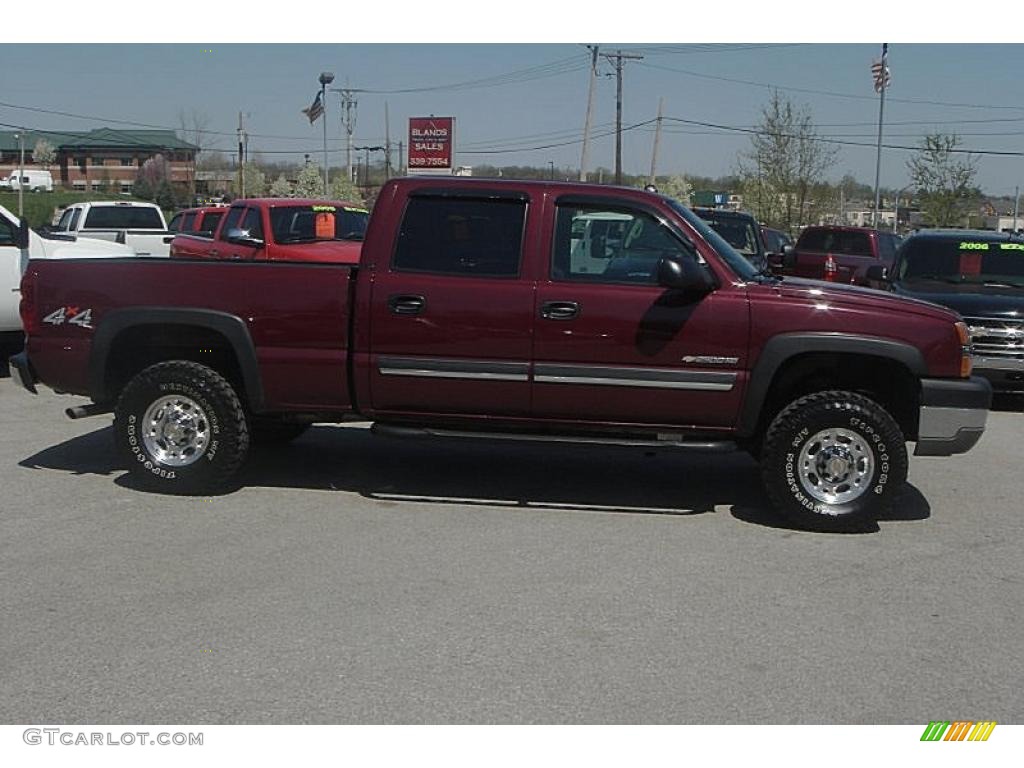 2003 Silverado 2500HD LT Crew Cab 4x4 - Dark Carmine Red Metallic / Dark Charcoal photo #2