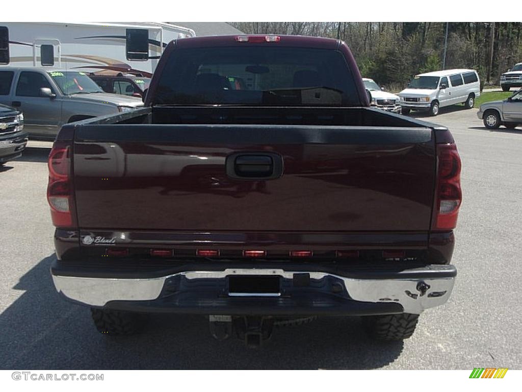 2003 Silverado 2500HD LT Crew Cab 4x4 - Dark Carmine Red Metallic / Dark Charcoal photo #4