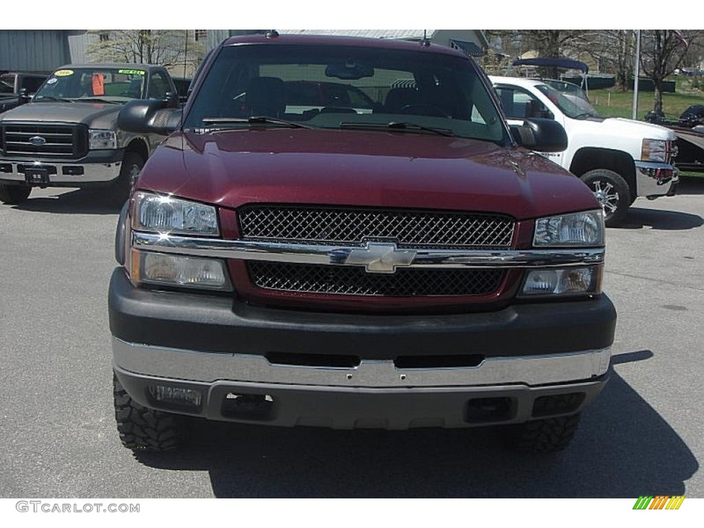 2003 Silverado 2500HD LT Crew Cab 4x4 - Dark Carmine Red Metallic / Dark Charcoal photo #14