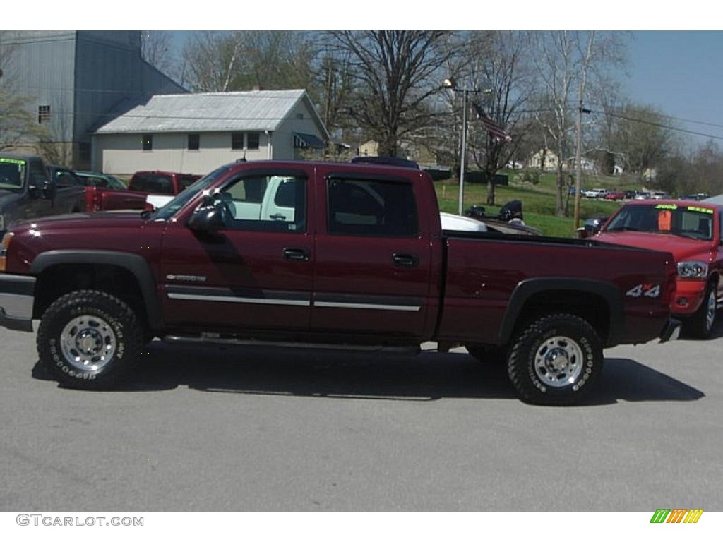 2003 Silverado 2500HD LT Crew Cab 4x4 - Dark Carmine Red Metallic / Dark Charcoal photo #19