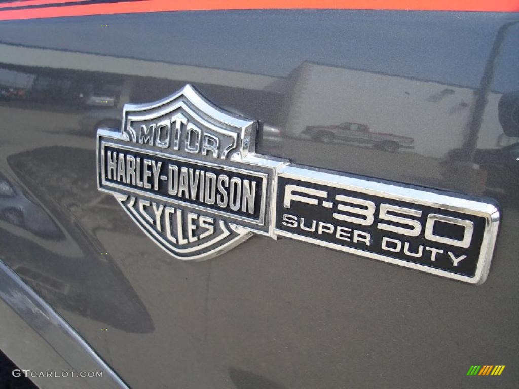 2004 F350 Super Duty Harley Davidson Crew Cab 4x4 - Dark Shadow Grey Metallic / Black photo #13