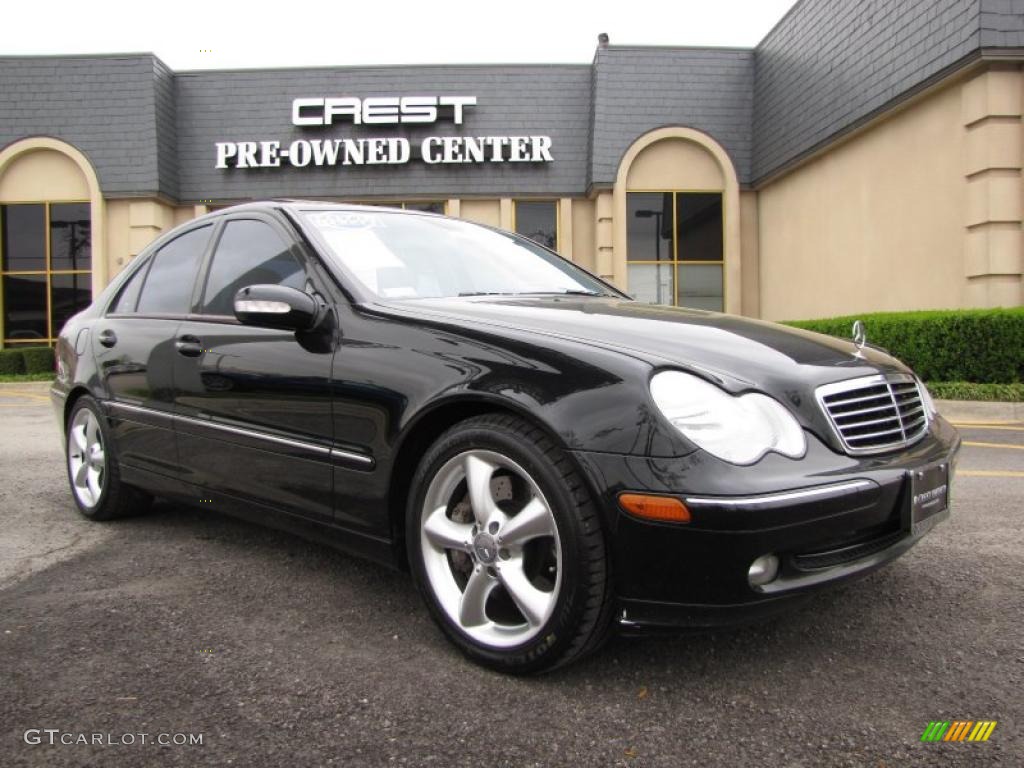 2004 C 320 Sedan - Black / Black photo #1