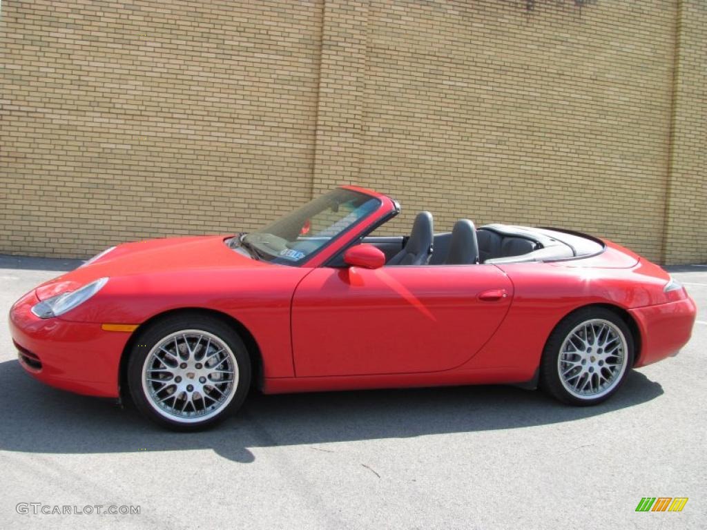 1999 911 Carrera 4 Cabriolet - Guards Red / Graphite Grey photo #2