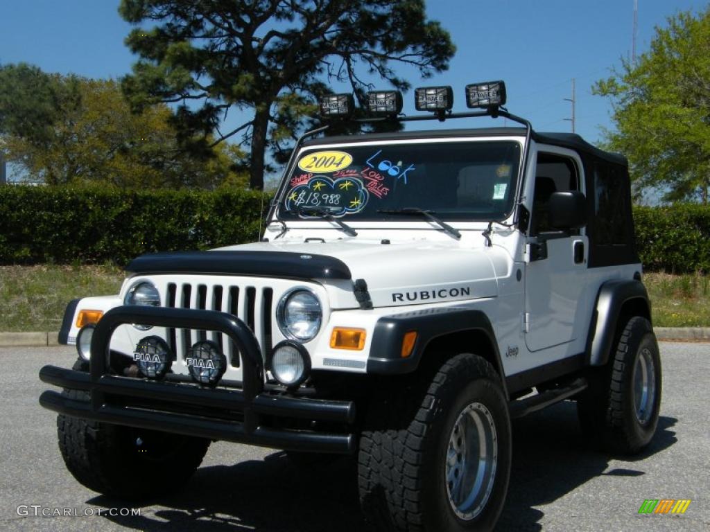 2004 Wrangler Rubicon 4x4 - Stone White / Dark Slate Gray photo #1