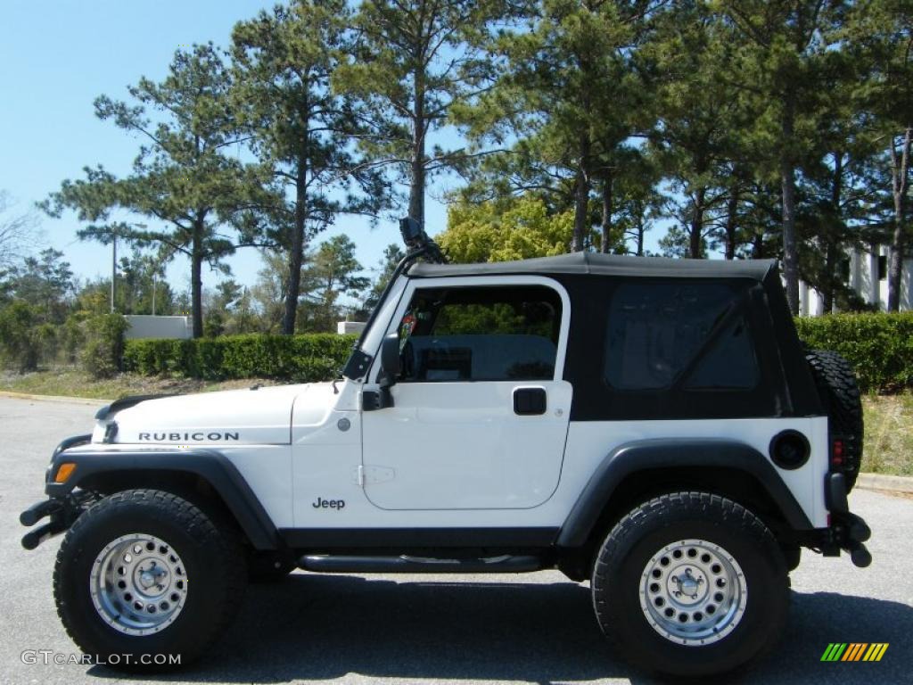2004 Wrangler Rubicon 4x4 - Stone White / Dark Slate Gray photo #2