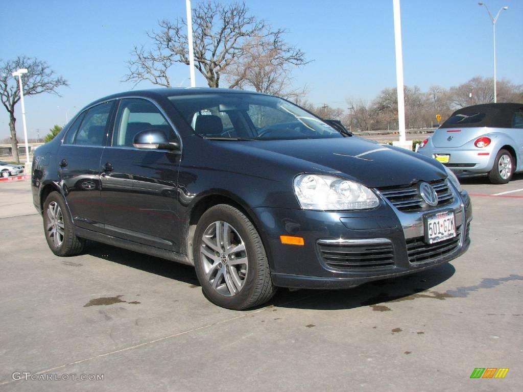 2006 Jetta 2.5 Sedan - Blue Graphite Metallic / Anthracite Black photo #7