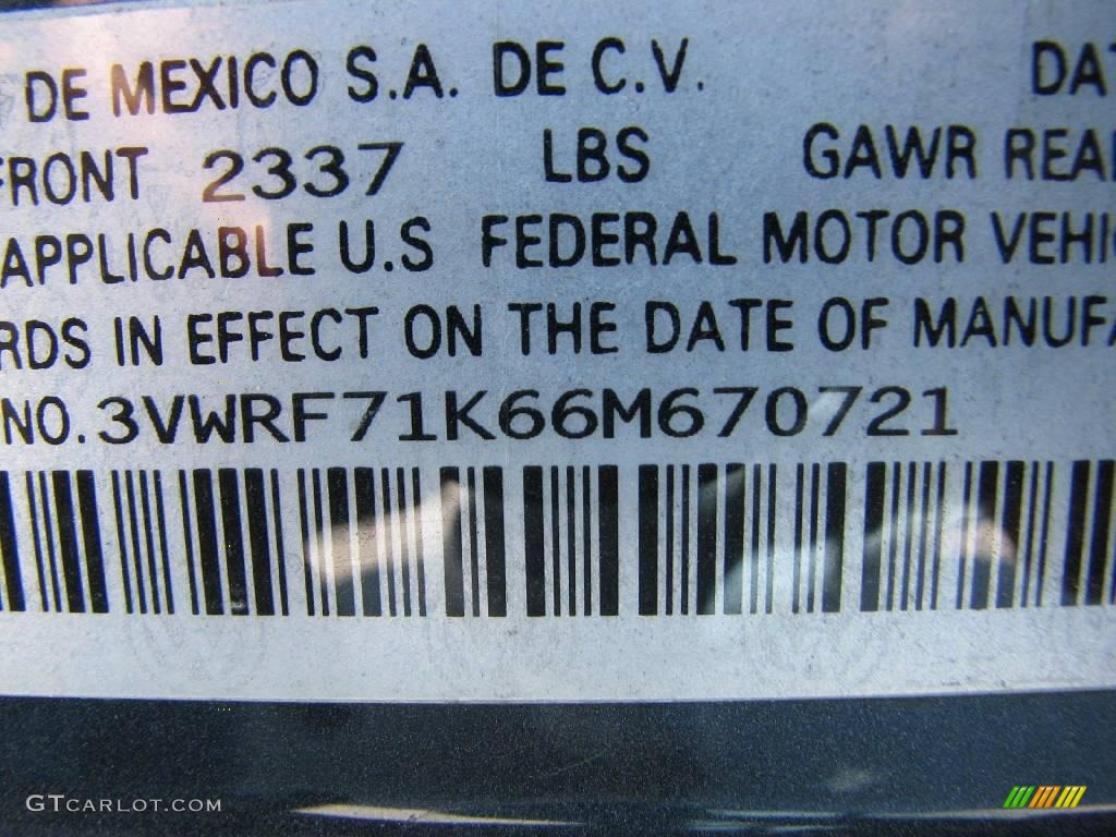 2006 Jetta 2.5 Sedan - Blue Graphite Metallic / Anthracite Black photo #18