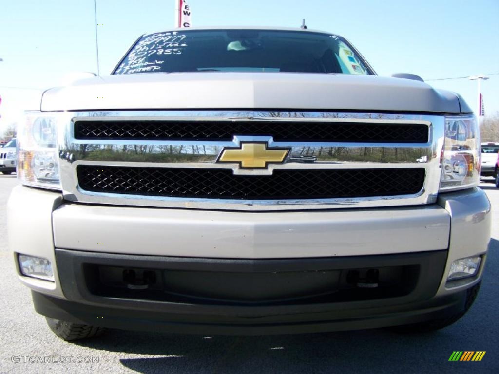 2008 Silverado 1500 LTZ Extended Cab 4x4 - Silver Birch Metallic / Ebony photo #3