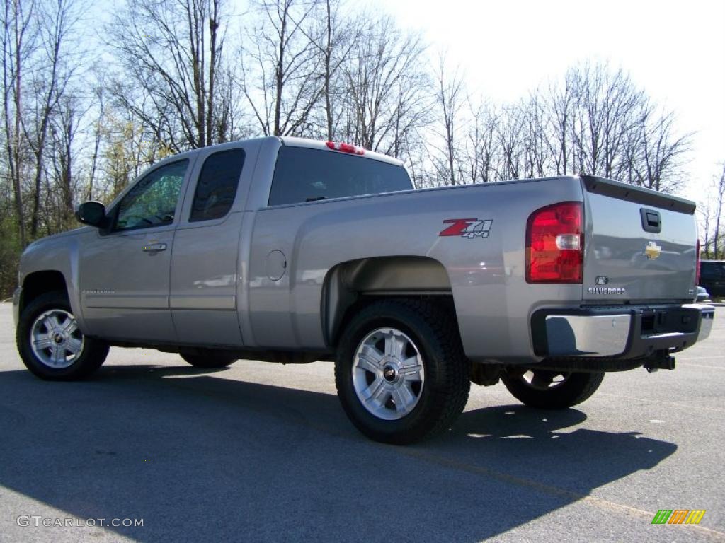 2008 Silverado 1500 LTZ Extended Cab 4x4 - Silver Birch Metallic / Ebony photo #4