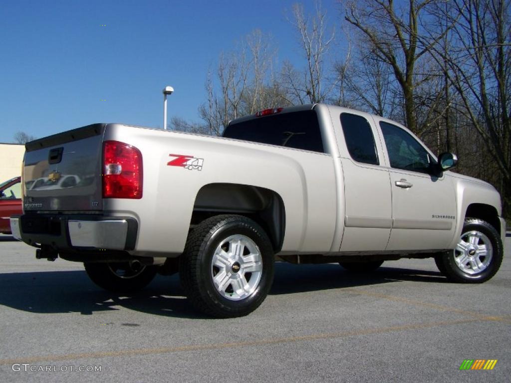 2008 Silverado 1500 LTZ Extended Cab 4x4 - Silver Birch Metallic / Ebony photo #8