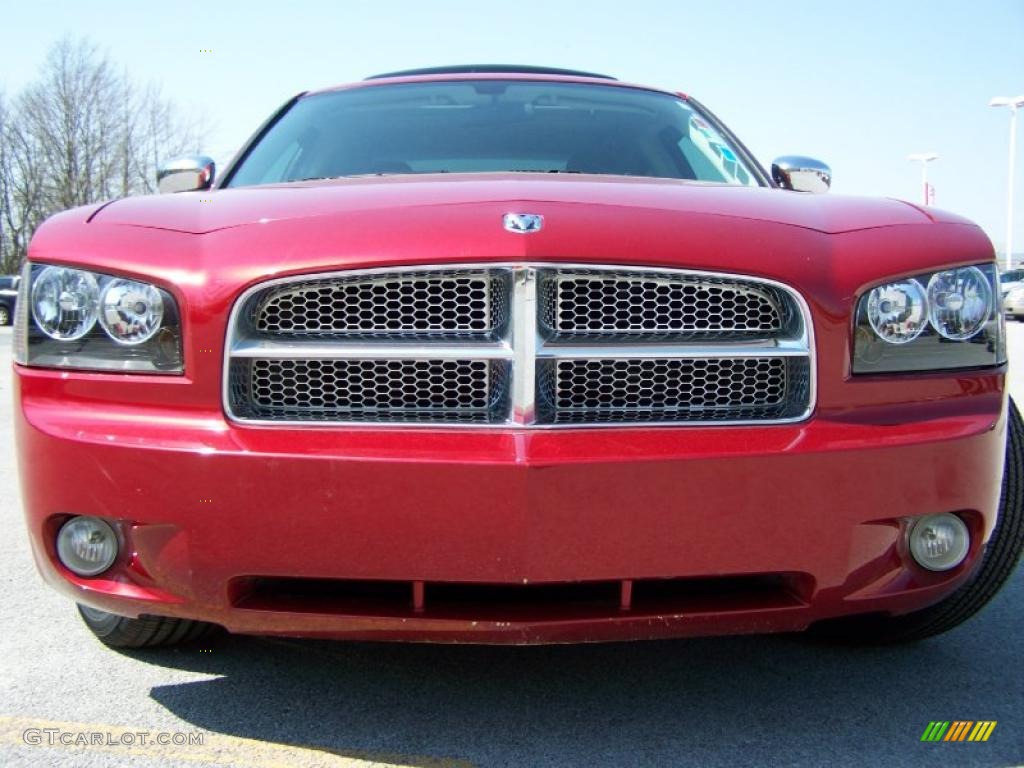 2008 Charger DUB Edition - Inferno Red Crystal Pearl / Dark Slate Gray photo #5