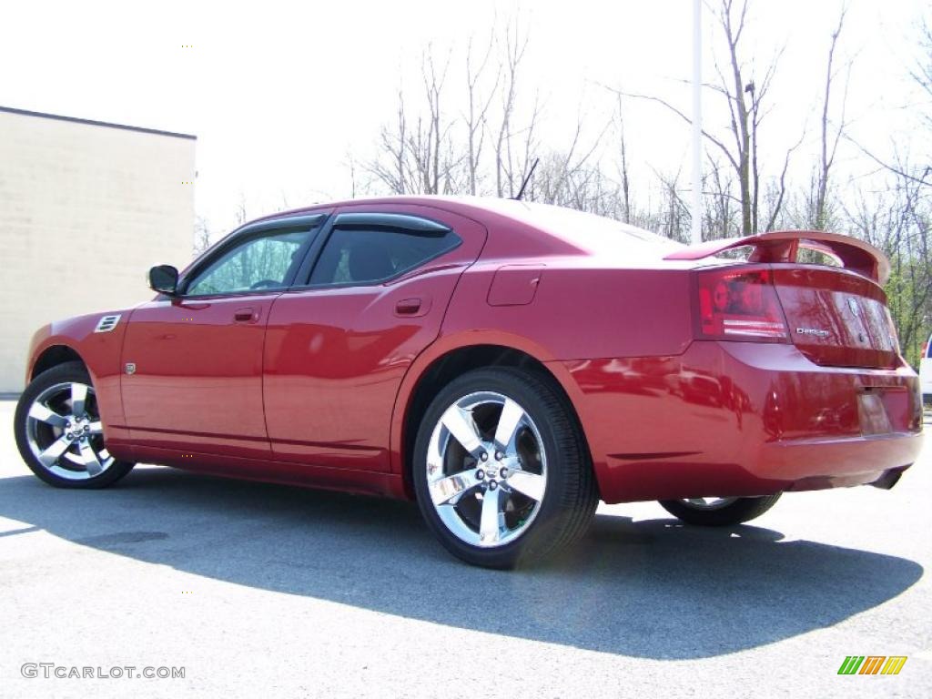 2008 Charger DUB Edition - Inferno Red Crystal Pearl / Dark Slate Gray photo #6