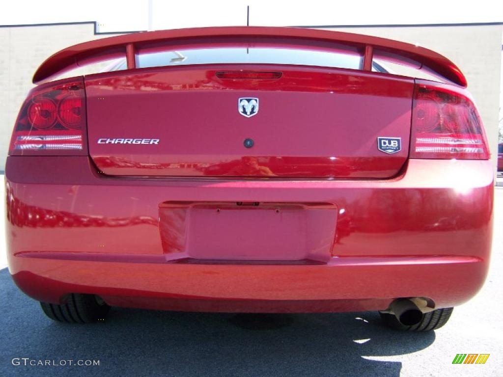 2008 Charger DUB Edition - Inferno Red Crystal Pearl / Dark Slate Gray photo #8