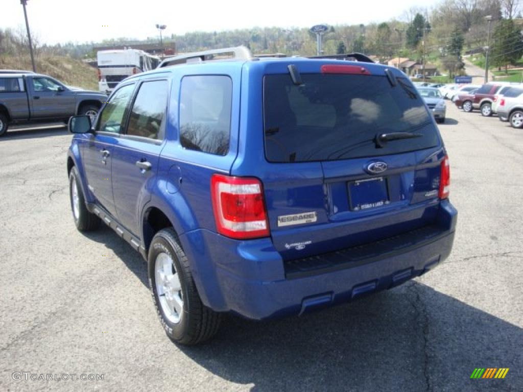 2008 Escape XLT 4WD - Vista Blue Metallic / Stone photo #5