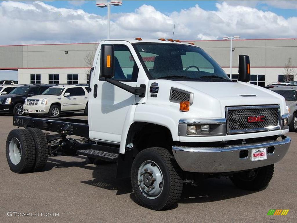 2009 C Series Topkick C5500 Regular Cab Chassis - Summit White / Dark Pewter photo #1