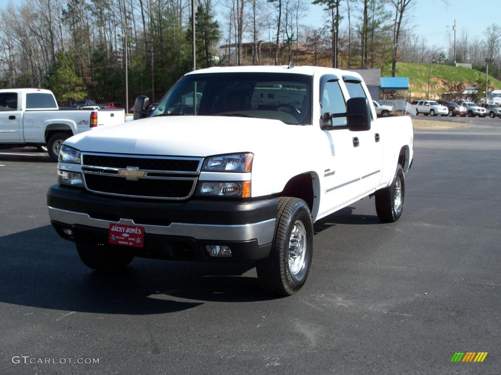 2007 Silverado 2500HD Classic LT Crew Cab 4x4 - Summit White / Dark Charcoal photo #1