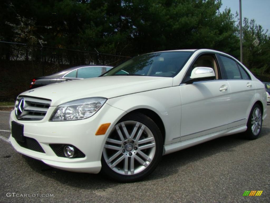 2009 C 300 Sport - Arctic White / Almond/Mocha photo #1