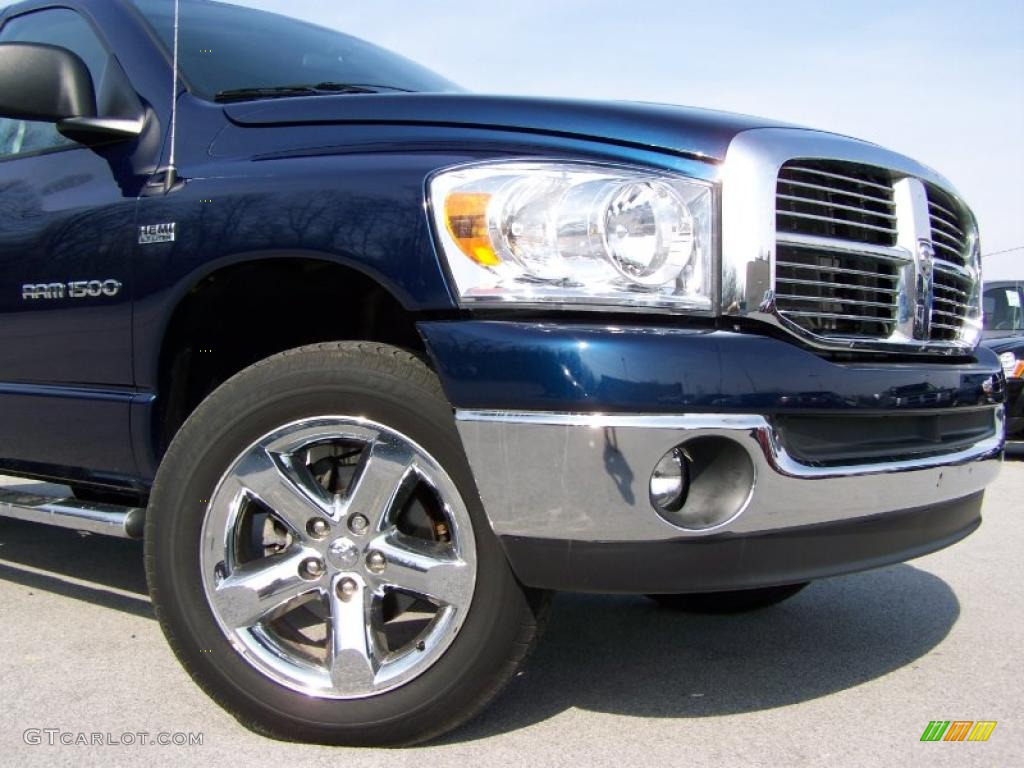 2007 Ram 1500 Big Horn Edition Quad Cab 4x4 - Patriot Blue Pearl / Medium Slate Gray photo #2