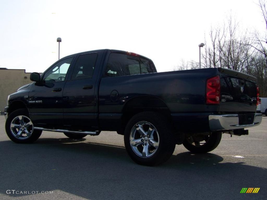 2007 Ram 1500 Big Horn Edition Quad Cab 4x4 - Patriot Blue Pearl / Medium Slate Gray photo #4