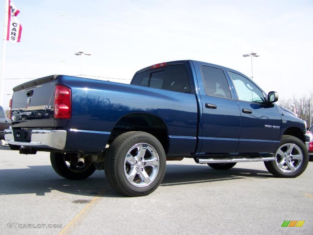 2007 Ram 1500 Big Horn Edition Quad Cab 4x4 - Patriot Blue Pearl / Medium Slate Gray photo #8