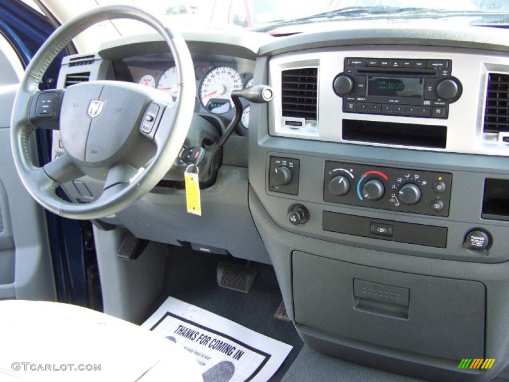 2007 Ram 1500 Big Horn Edition Quad Cab 4x4 - Patriot Blue Pearl / Medium Slate Gray photo #15