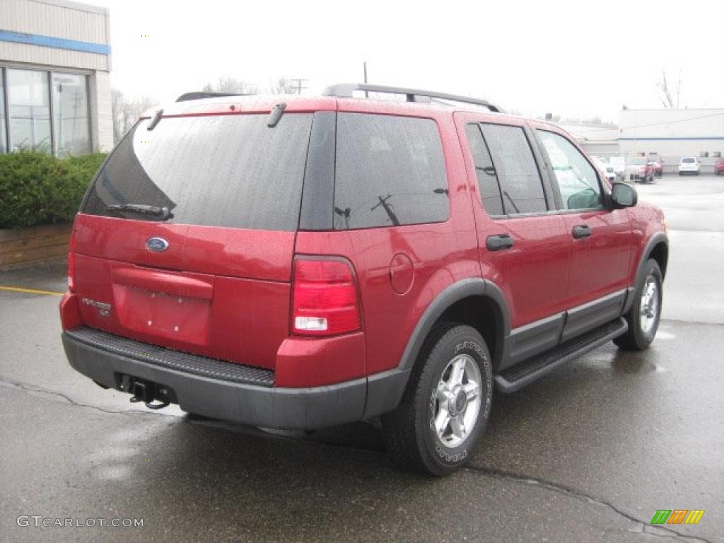 2003 Explorer XLT 4x4 - Redfire Metallic / Graphite Grey photo #3