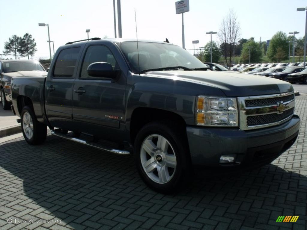 2007 Silverado 1500 LTZ Crew Cab - Blue Granite Metallic / Ebony Black photo #7