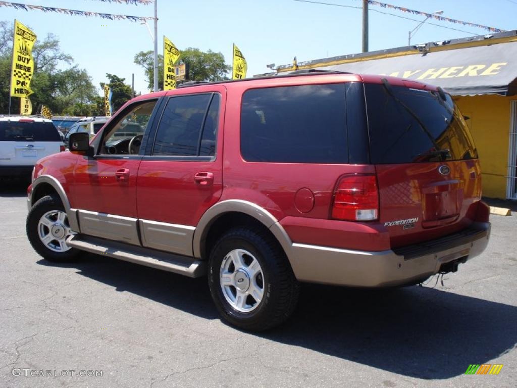 2003 Expedition Eddie Bauer - Laser Red Tinted Metallic / Medium Parchment photo #4
