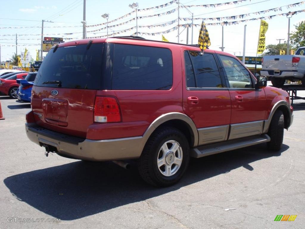 2003 Expedition Eddie Bauer - Laser Red Tinted Metallic / Medium Parchment photo #6