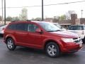 2009 Inferno Red Crystal Pearl Dodge Journey SXT  photo #2