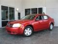 2010 Inferno Red Crystal Pearl Dodge Avenger SXT  photo #2