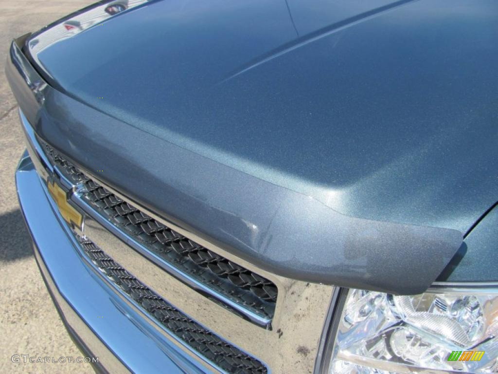 2007 Silverado 1500 LT Extended Cab 4x4 - Blue Granite Metallic / Light Titanium/Ebony Black photo #20