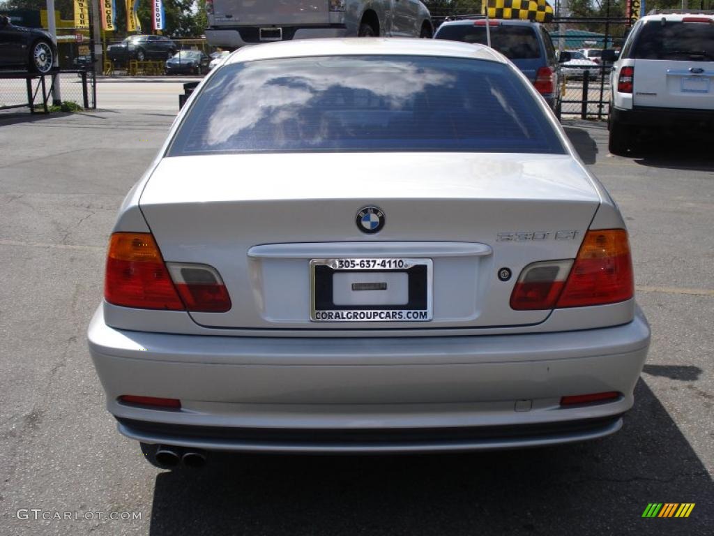 2001 3 Series 330i Coupe - Titanium Silver Metallic / Grey photo #5