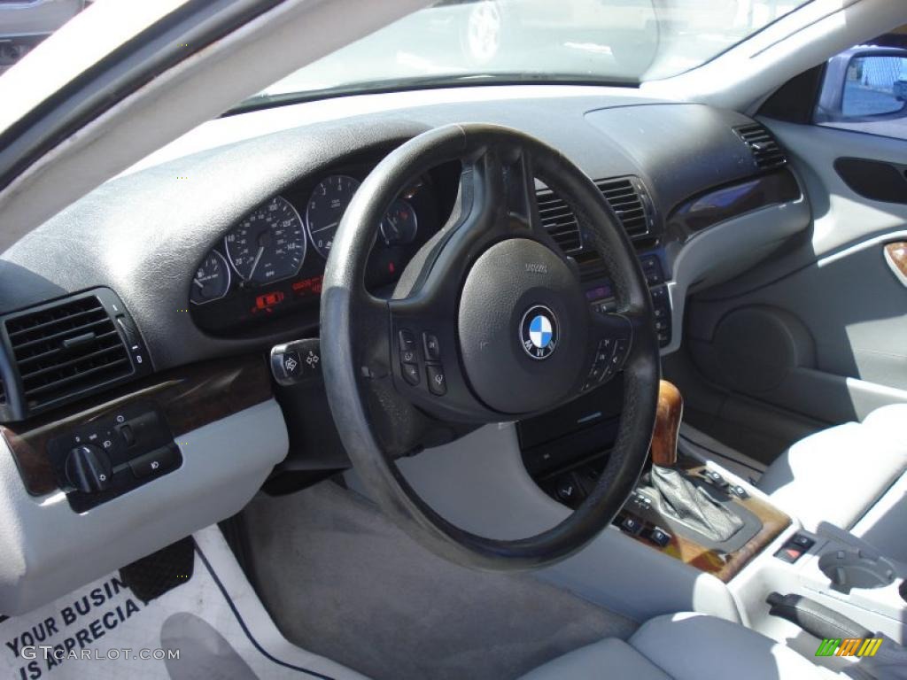 2001 3 Series 330i Coupe - Titanium Silver Metallic / Grey photo #8