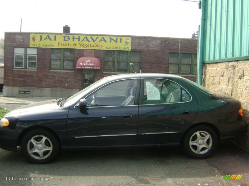 2000 Elantra GLS Sedan - Mystic Teal Mica / Gray photo #2