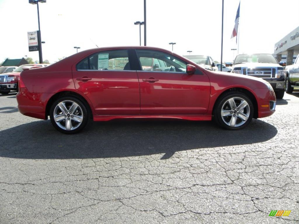 2010 Fusion Sport - Red Candy Metallic / Charcoal Black/Sport Red photo #2