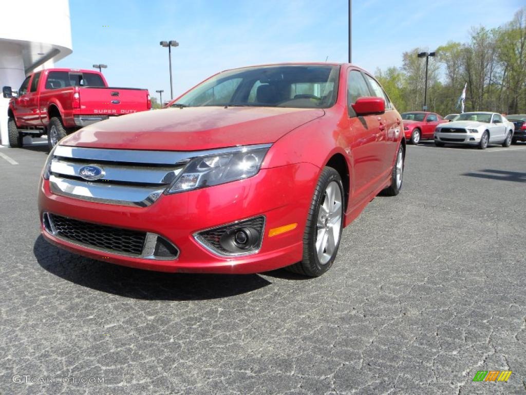 2010 Fusion Sport - Red Candy Metallic / Charcoal Black/Sport Red photo #6