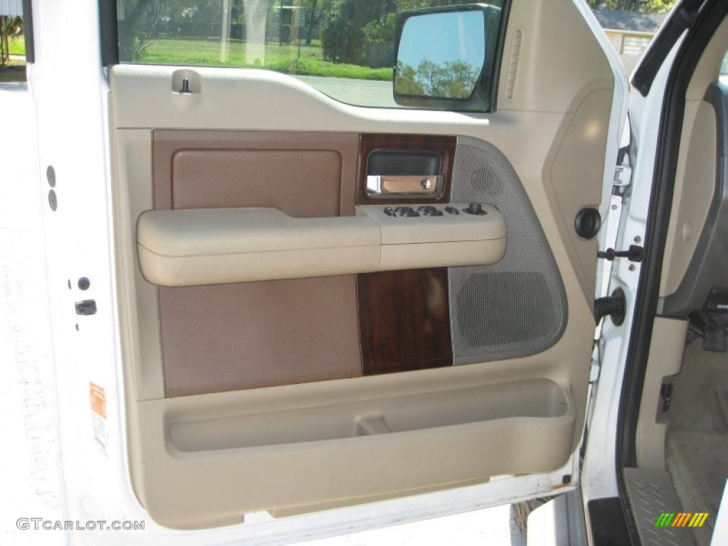 2005 F150 Lariat SuperCrew 4x4 - Oxford White / Castano Brown Leather photo #21