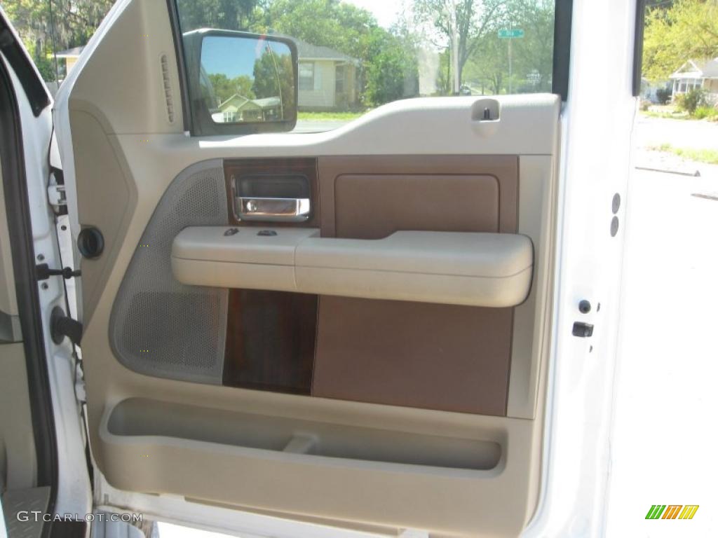 2005 F150 Lariat SuperCrew 4x4 - Oxford White / Castano Brown Leather photo #22