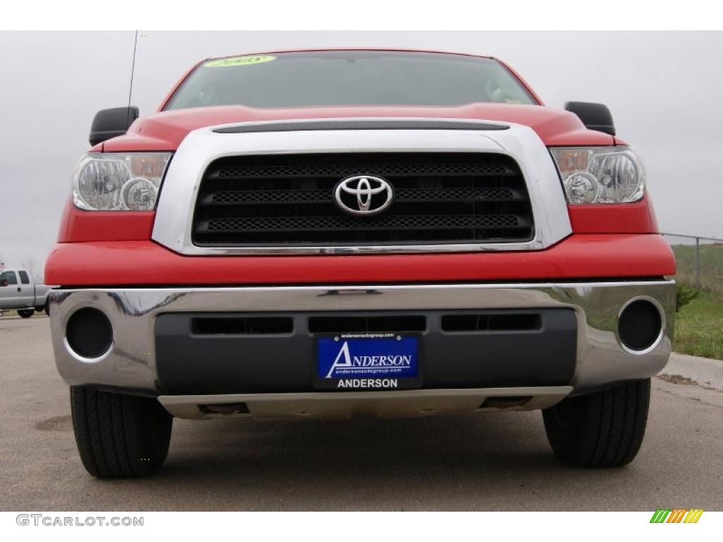 2008 Tundra Double Cab 4x4 - Radiant Red / Graphite Gray photo #2