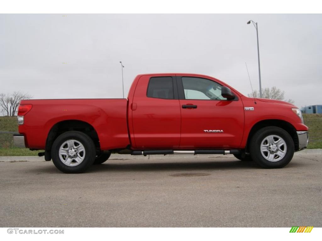 2008 Tundra Double Cab 4x4 - Radiant Red / Graphite Gray photo #5