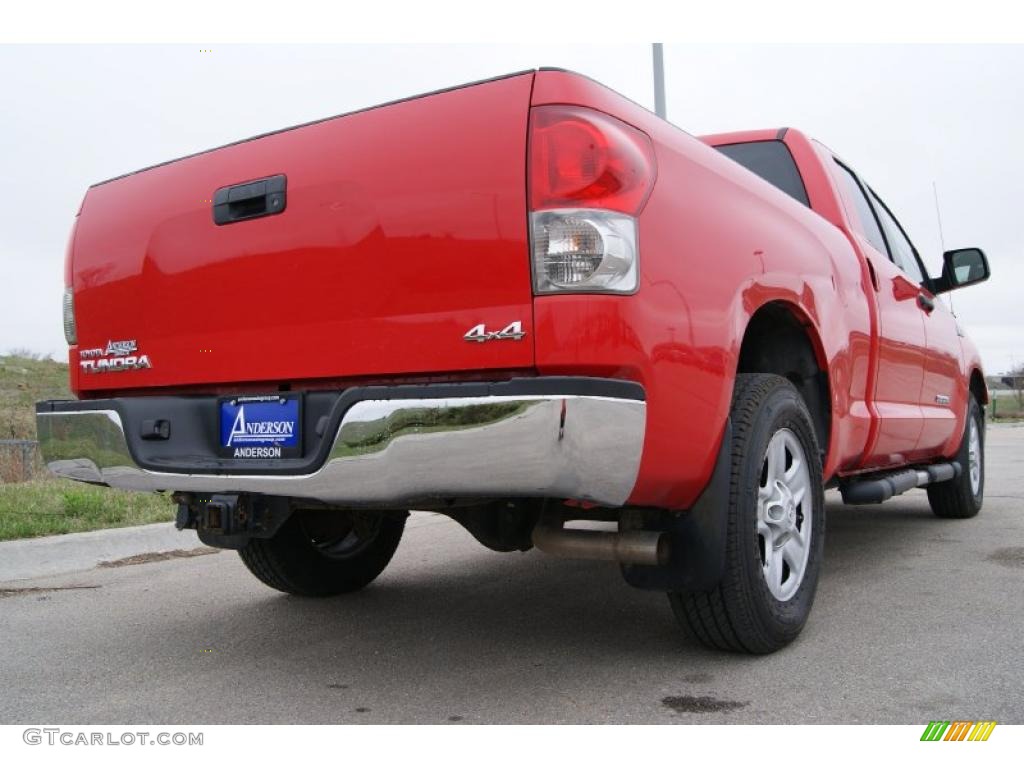 2008 Tundra Double Cab 4x4 - Radiant Red / Graphite Gray photo #7