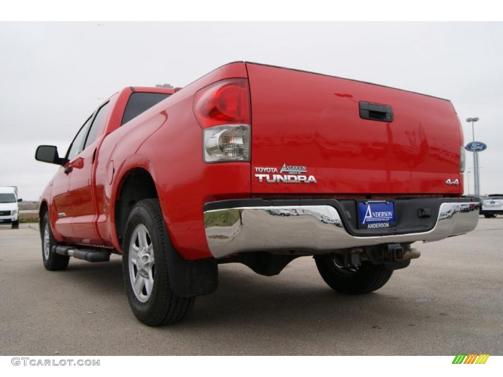 2008 Tundra Double Cab 4x4 - Radiant Red / Graphite Gray photo #9