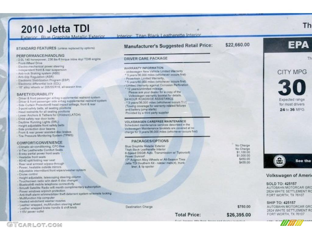 2010 Jetta TDI Sedan - Blue Graphite Metallic / Titan Black photo #14