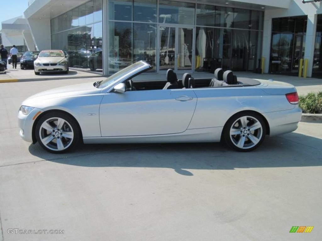 2009 3 Series 335i Convertible - Titanium Silver Metallic / Black photo #3