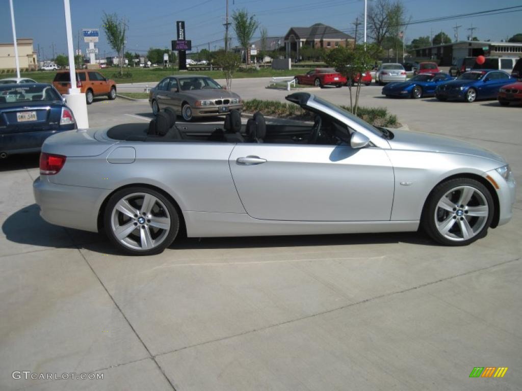 2009 3 Series 335i Convertible - Titanium Silver Metallic / Black photo #4