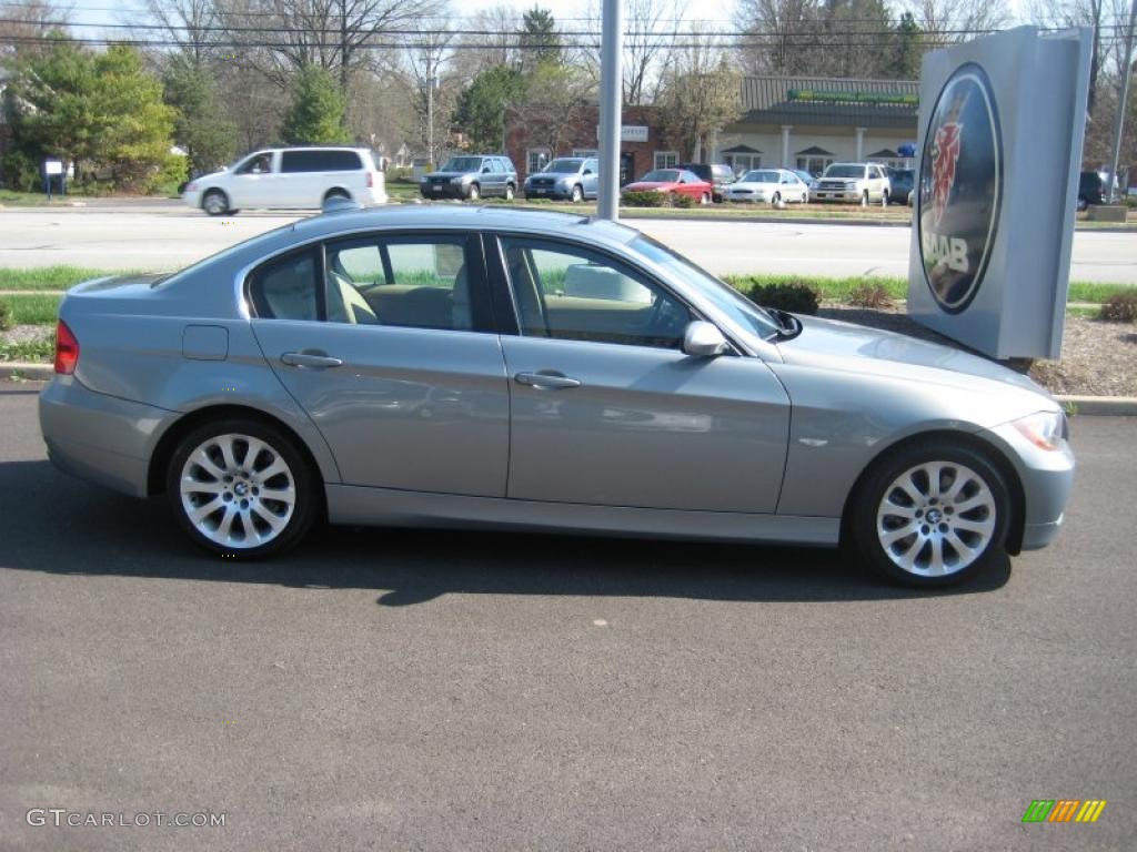 2006 3 Series 330i Sedan - Quartz Blue Metallic / Beige photo #3