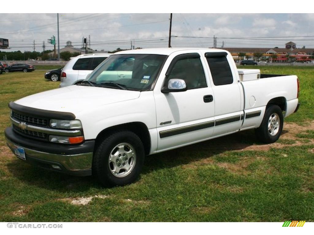 2002 Silverado 1500 LT Extended Cab - Summit White / Graphite Gray photo #3