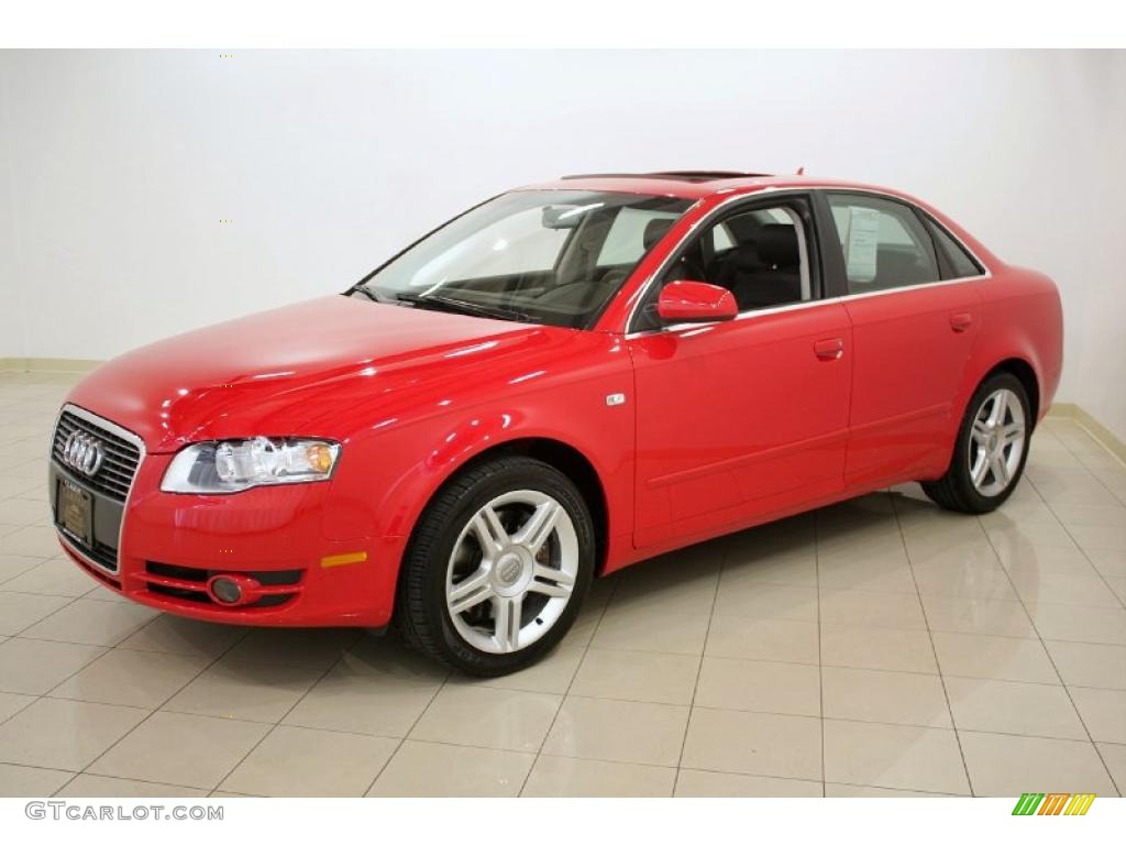 2007 A4 2.0T quattro Sedan - Brilliant Red / Ebony photo #3