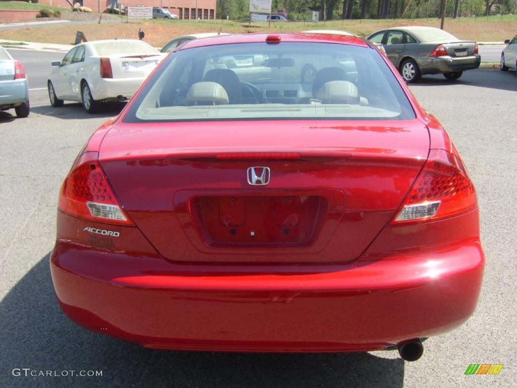 2007 Accord EX-L Coupe - San Marino Red / Ivory photo #5